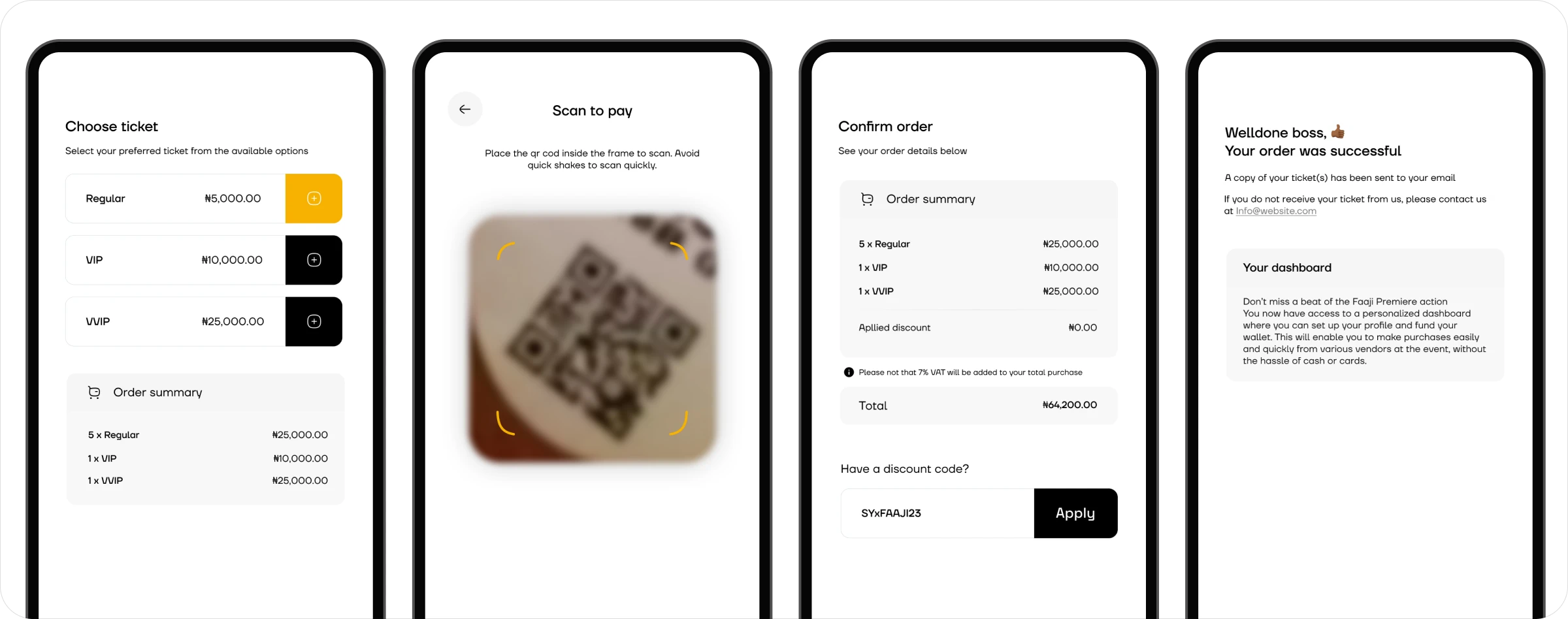 PulsePass mobile event-ticketing interface